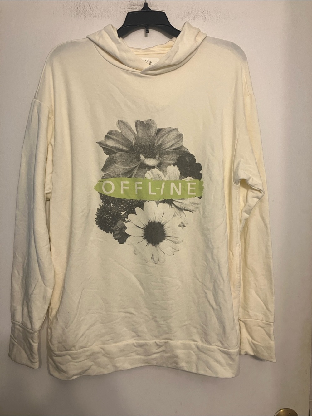Offline by Aerie oversized stretch hoodie floral graphic XS